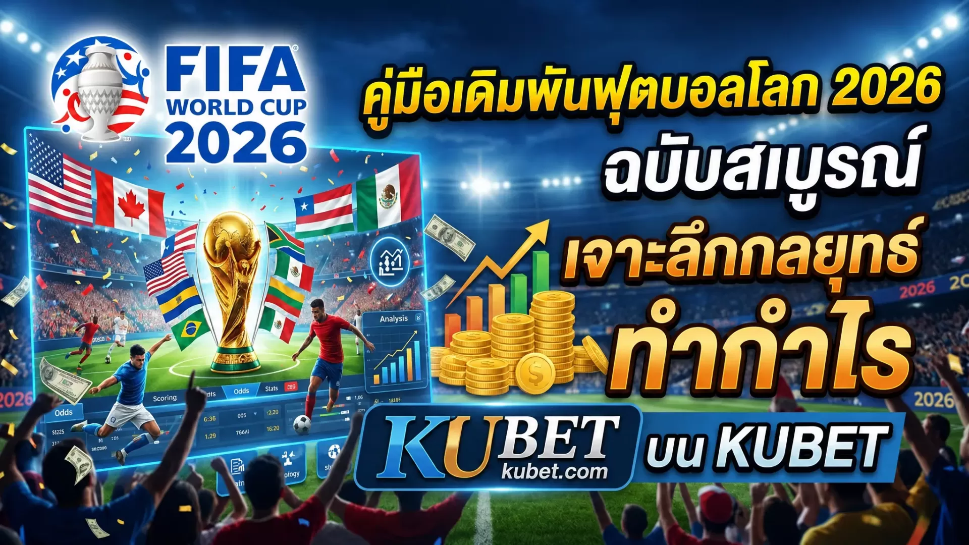 คู่มือเดิมพันฟุตบอลโลก 2026 ฉบับสมบูรณ์ เจาะลึกกลยุทธ์ทำกำไรบน KUBET