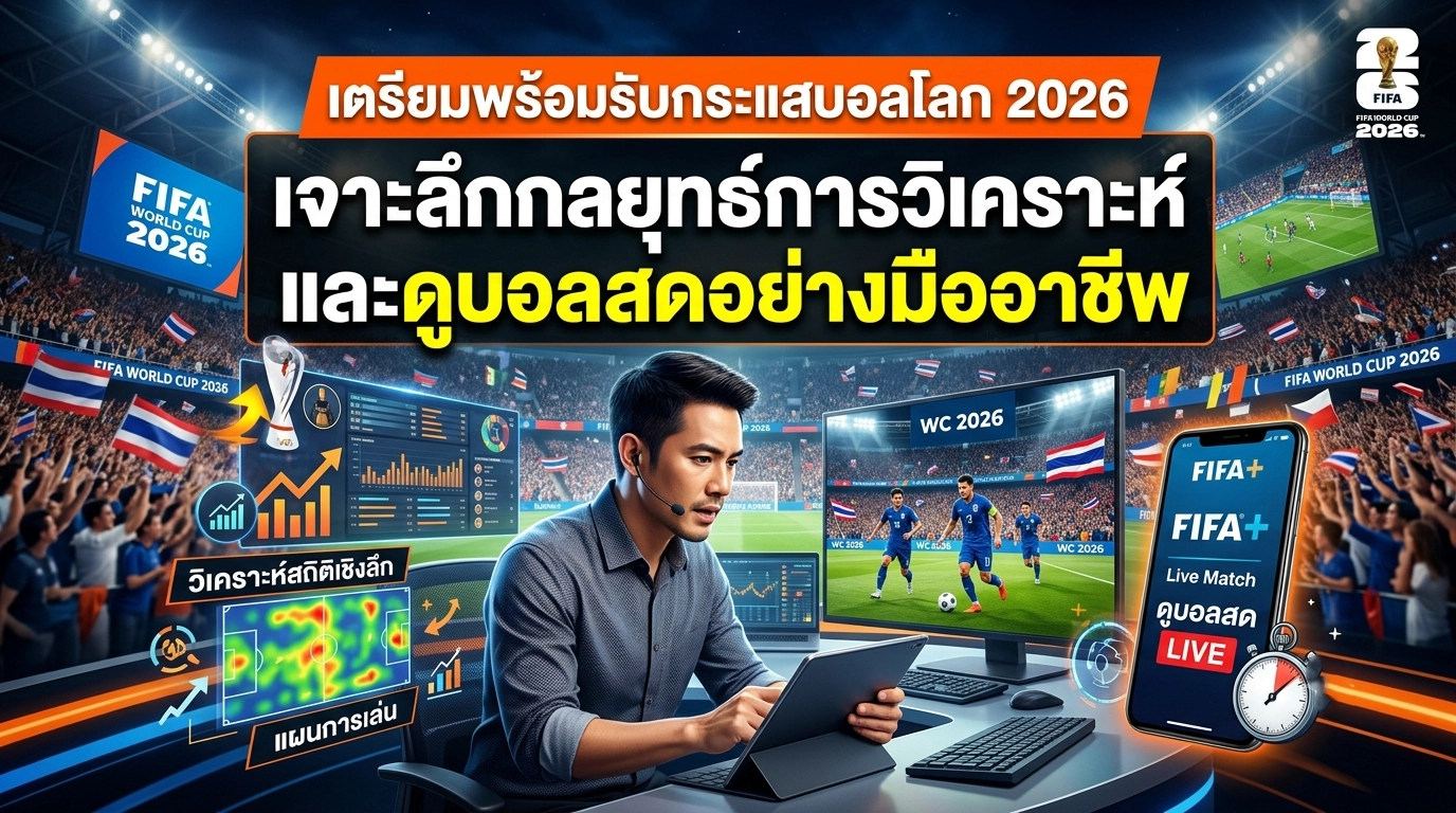 เตรียมพร้อมรับกระแสบอลโลก 2026 เจาะลึกกลยุทธ์การวิเคราะห์และดูบอลสดอย่างมืออาชีพ