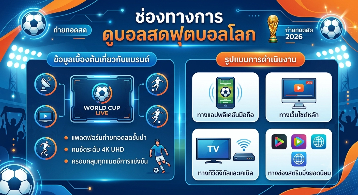 ช่องทางการ ดูบอลสดฟุตบอลโลก