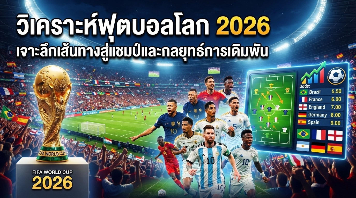 วิเคราะห์ฟุตบอลโลก 2026 เจาะลึกเส้นทางสู่แชมป์และกลยุทธ์การเดิมพัน