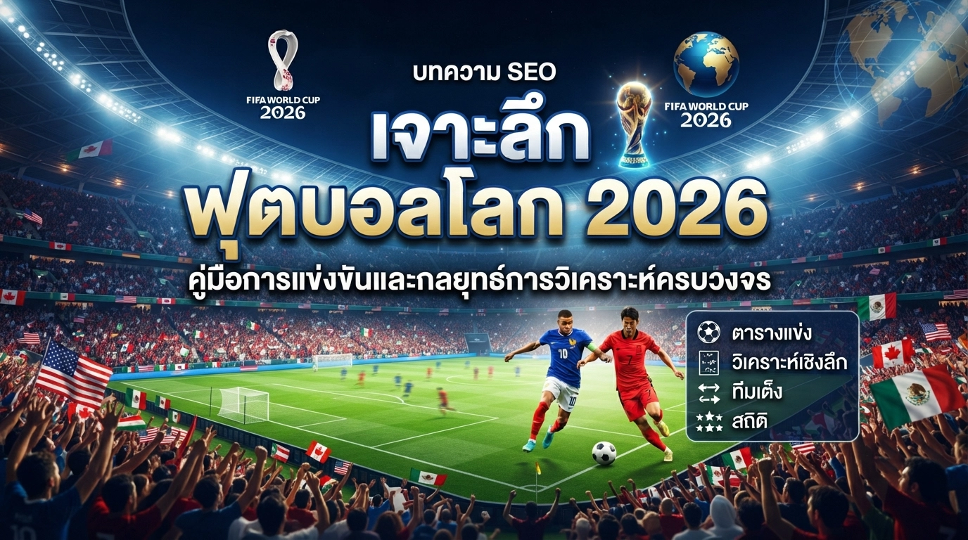 เจาะลึกฟุตบอลโลก 2026 คู่มือการแข่งขันและกลยุทธ์การวิเคราะห์ครบวงจร